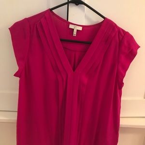 Fuchsia silk top